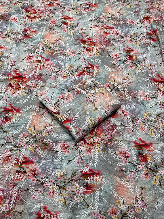 Floral Printed Lawn By Umar Poshak Edit26 Vol-FA26 (D-01)