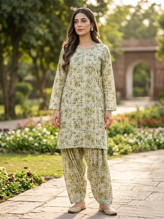 Floral Printed Lawn By Umar Poshak Edit26 Vol-FA26 (D-08)