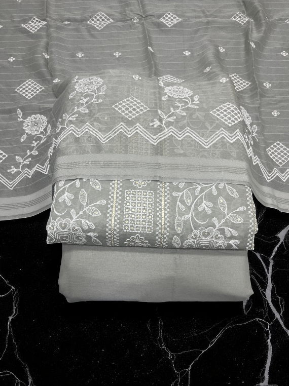 Florence Fashion Slub Embroidered Lawn Edit25 Vol-108 (25DA108-08)