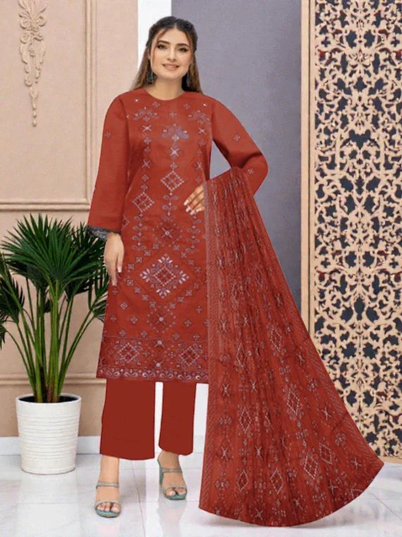 Florence Fashion Slub Lawn Collection 2026 Vol-2517 CM (D-02)