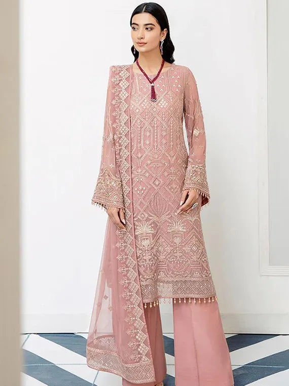 Flossie By Safeera Luxury Chiffon Collection 2024 (Tranquil Claro)