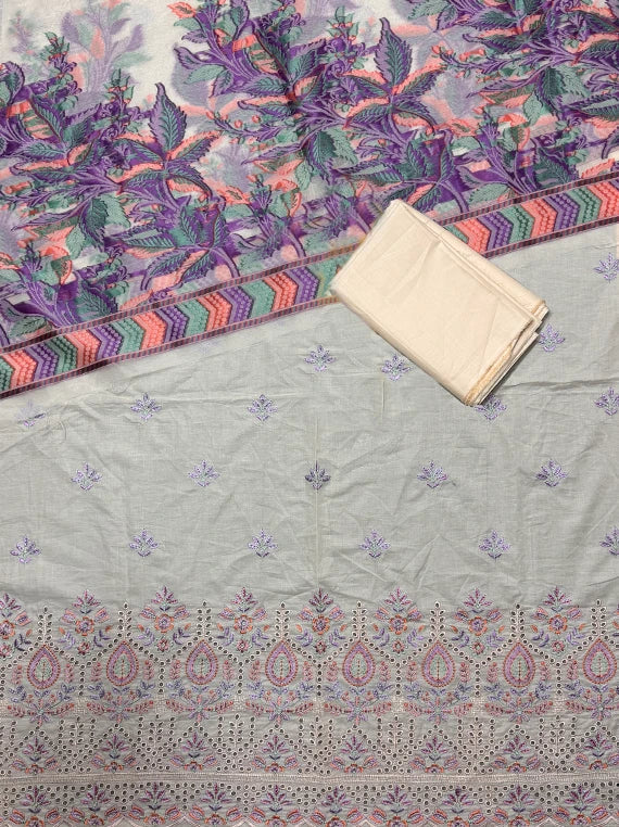 Flowers Printed Chikankari Lawn Edit26 Vol-26DE08 (D-05)