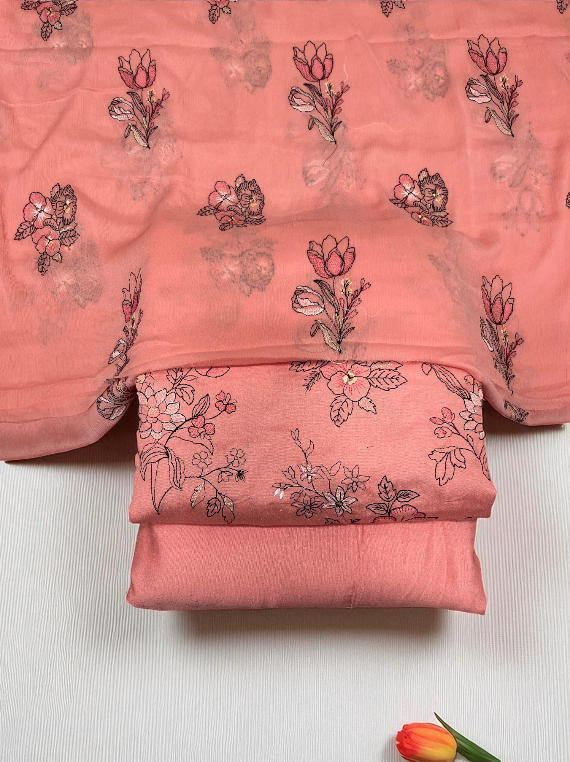 Frosty Charm Embroidered Karandi Edit25 Vol-25DK01 (25DK01-04)