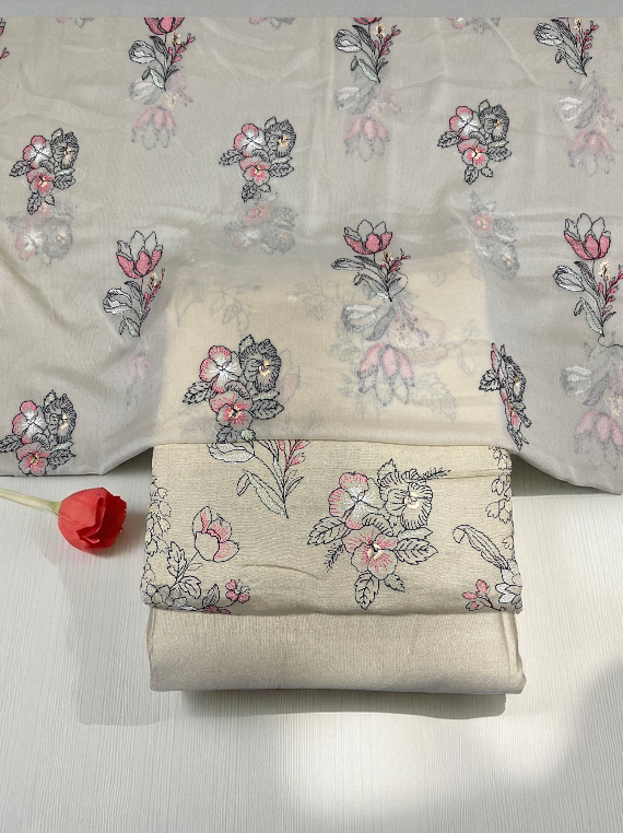 Frosty Charm Embroidered Karandi Edit25 Vol-25DK01 (25DK01-05)
