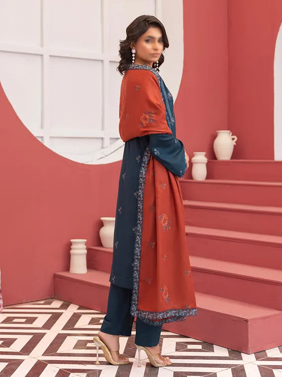 GLOW by Fantak Embroidered Dhanak Collection 2025 (D-03)