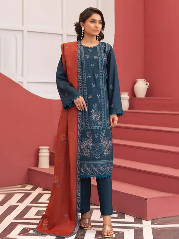 GLOW by Fantak Embroidered Dhanak Collection 2025 (D-03)