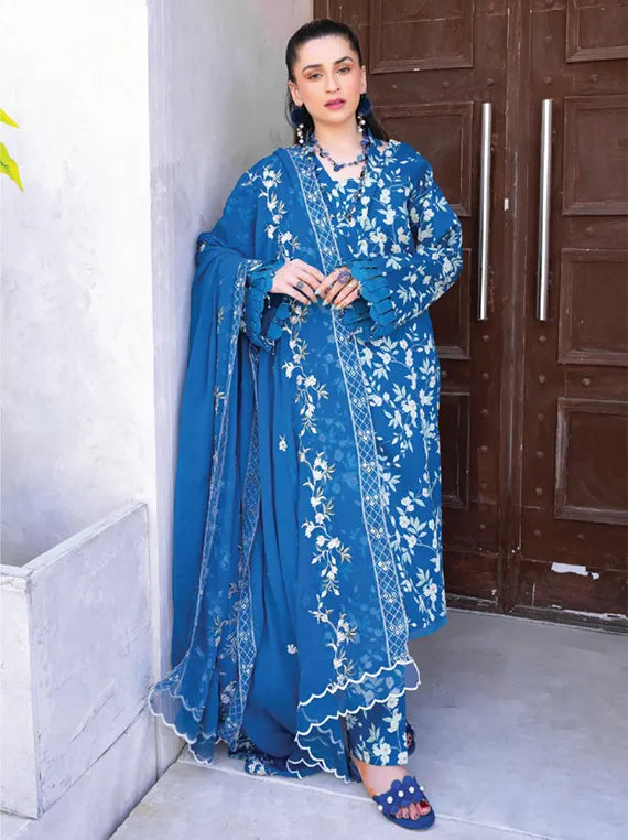Gardenia Printed lawn Collection 2024 Vol-3 By HumDum (D-10)