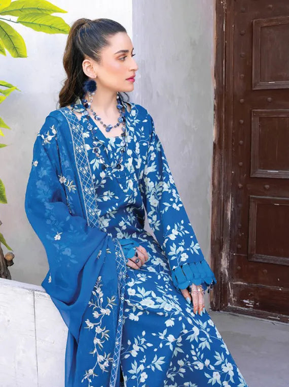 Gardenia Printed lawn Collection 2024 Vol-3 By HumDum (D-10)