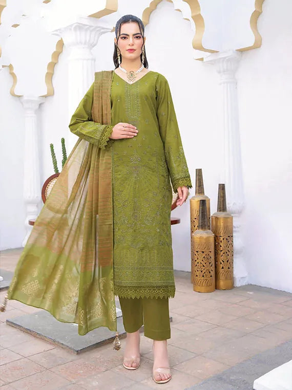 Ghazal Embroidered Lawn Collection 2025 By Riaz Arts (D-02)