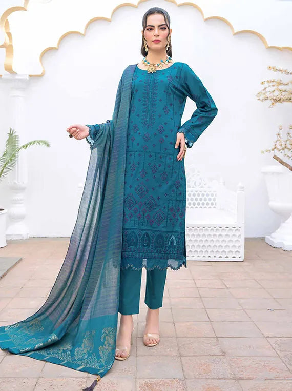 Ghazal Embroidered Lawn Collection 2025 By Riaz Arts (D-03)