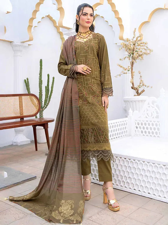 Ghazal Embroidered Lawn Collection 2025 By Riaz Arts (D-04)