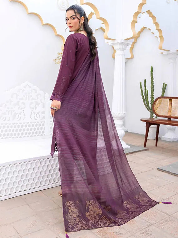 Ghazal Embroidered Lawn Collection 2025 By Riaz Arts (D-06)