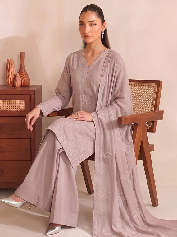 Glitzy by Fantak Unstitched Embroidered Karandi Collection'26 V-599 (D-01)