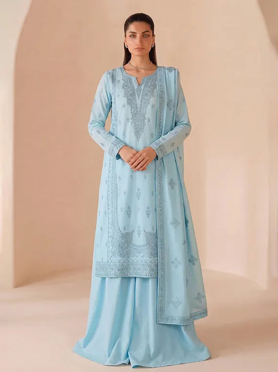 Glitzy by Fantak Unstitched Embroidered Karandi Collection'26 V-599 (D-02)