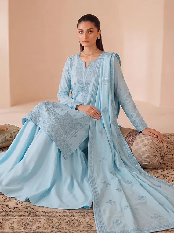 Glitzy by Fantak Unstitched Embroidered Karandi Collection'26 V-599 (D-02)