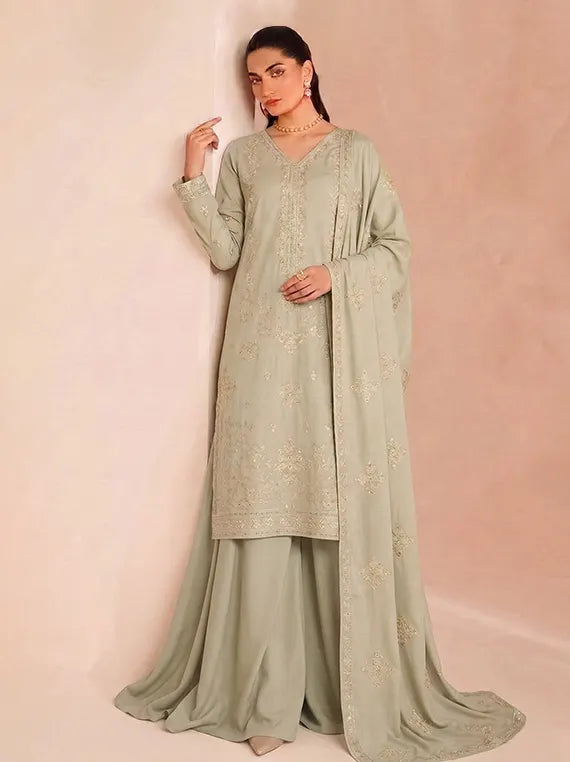 Glitzy by Fantak Unstitched Embroidered Karandi Collection'26 V-599 (D-03)