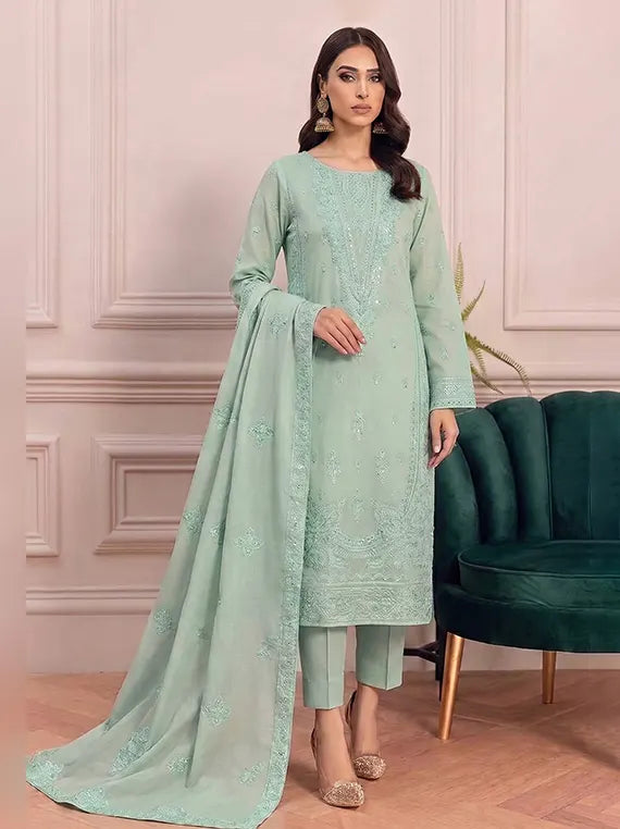 Glitzy by Fantak Unstitched Embroidered Karandi Collection'26 V-599