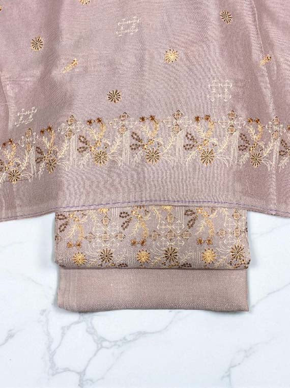 GlowLuxe Embroidered Peach Leather Edit25 Vol-25DH14 (25DH14-02)