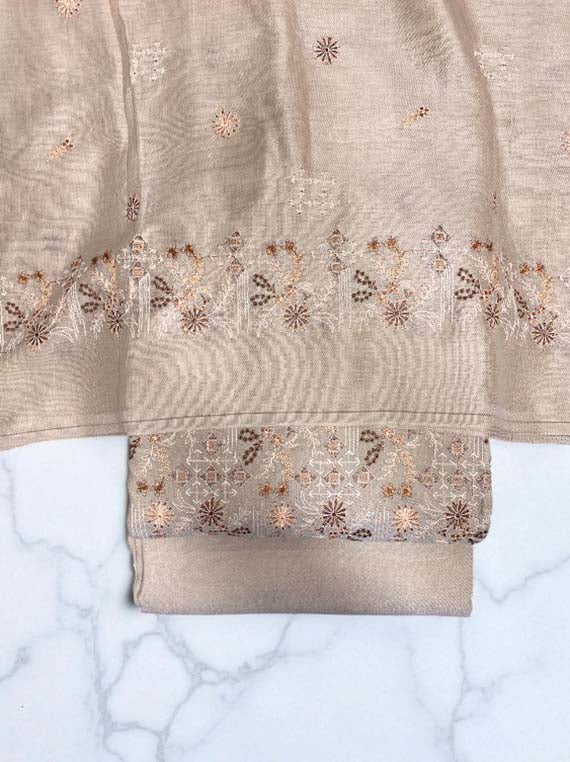 GlowLuxe Embroidered Peach Leather Edit25 Vol-25DH14 (25DH14-04)
