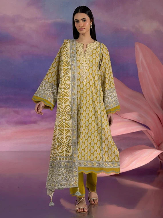 Golden Season by Gul Ahmed Printed Cotton Unstitched Collection 2026 (CBE-62009)