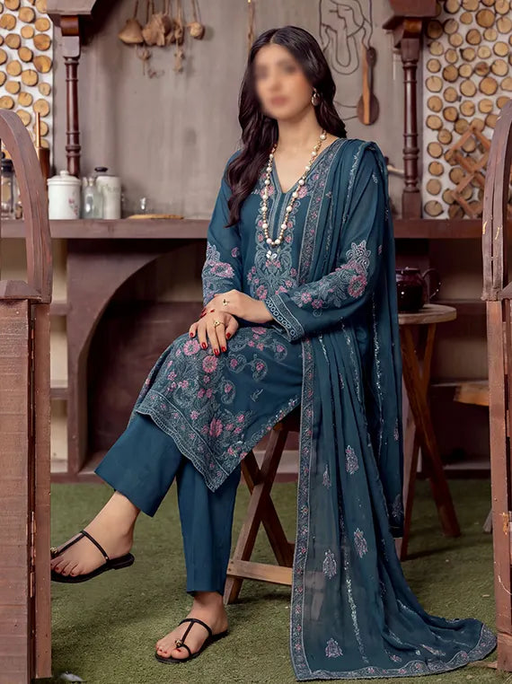 Grace by Fantak Unstitched Embroidered Viscose Collection'26 V-529 (D-01)