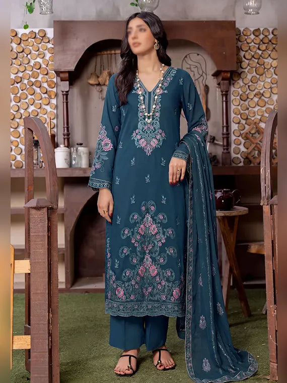 Grace by Fantak Unstitched Embroidered Viscose Collection'26 V-529 (D-01)