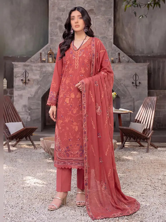Grace by Fantak Unstitched Embroidered Viscose Collection'26 V-529 (D-03)
