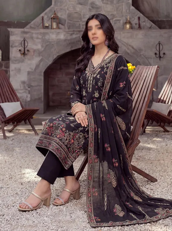 Grace by Fantak Unstitched Embroidered Viscose Collection'26 V-529 (D-05)