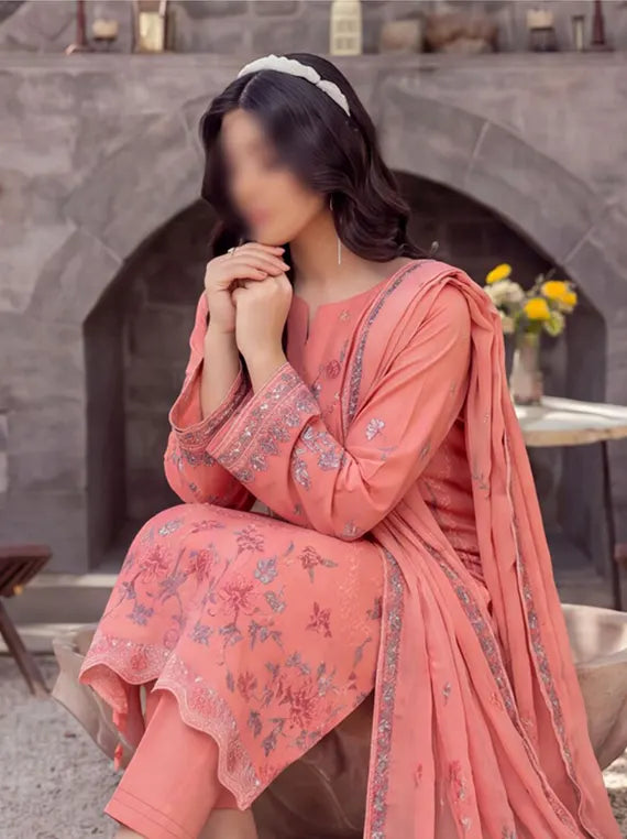 Grace by Fantak Unstitched Embroidered Viscose Collection'26 V-529 (D-07)