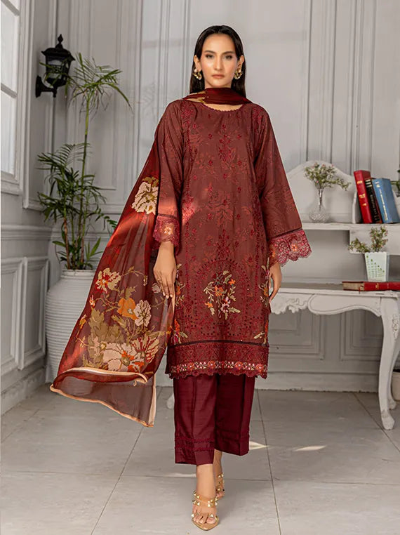 Grace Embroidered Viscose Collection 2025 By Fantak (D-03)