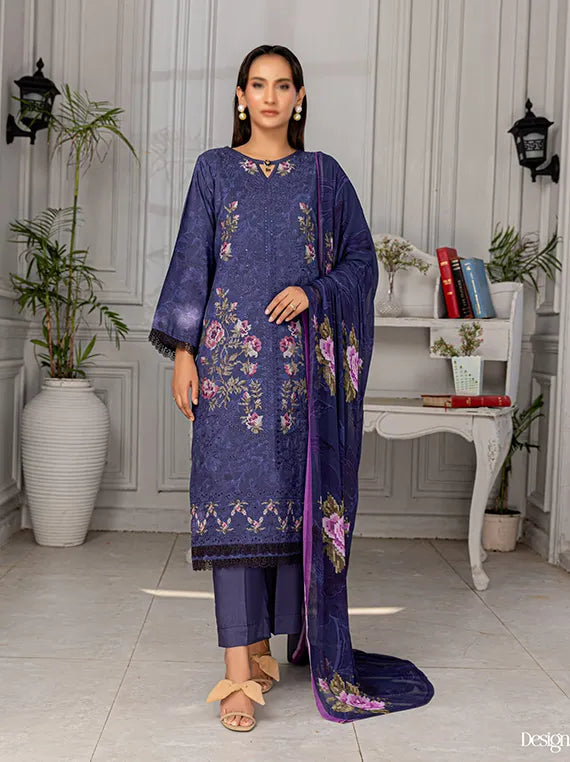 Grace Embroidered Viscose Collection 2025 By Fantak (D-04)