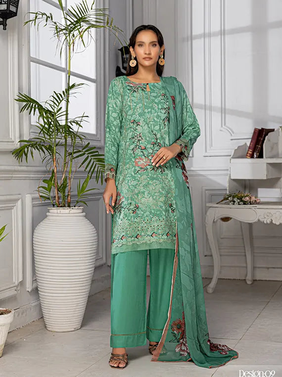 Grace Embroidered Viscose Collection 2025 By Fantak (D-09)
