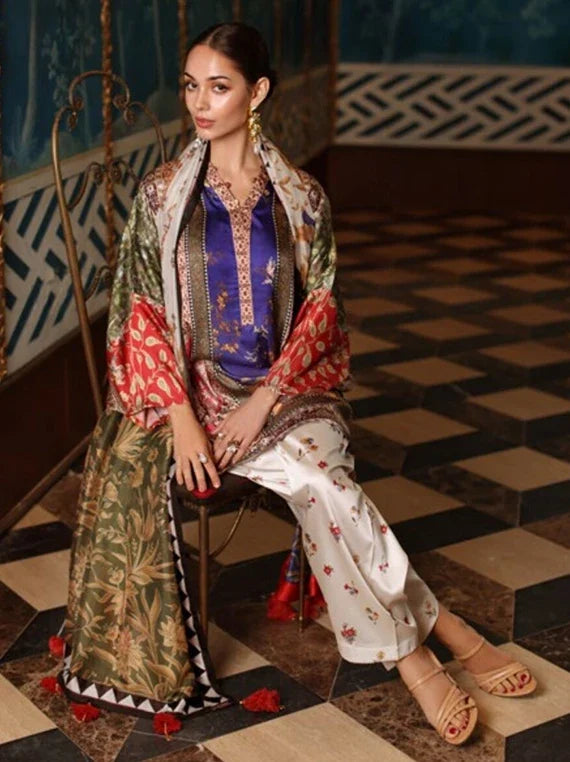 Gul Ahmed Printed Silk Unstitched Collection 2026 (S-62022)