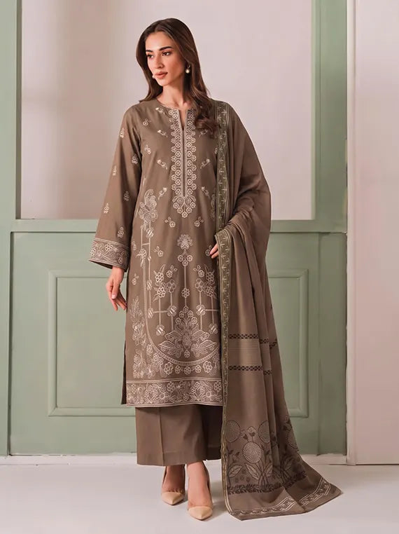 Gul Bano by Eleganza Unstitched Embroidered Winter Collection'26 V-119 (D-02)
