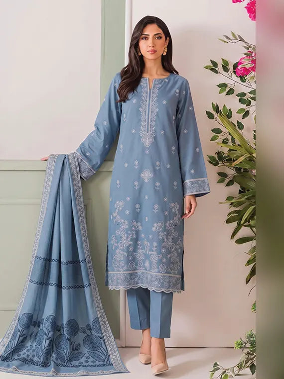 Gul Bano by Eleganza Unstitched Embroidered Winter Collection'26 V-119 (D-03)