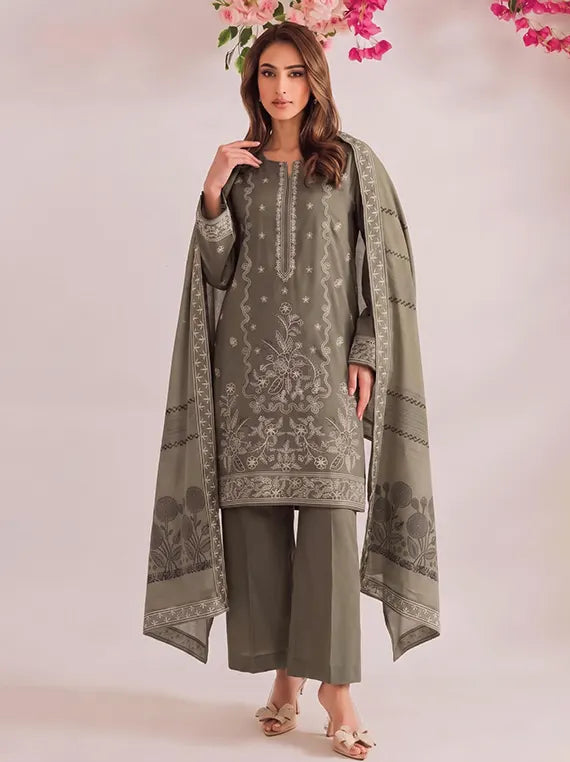 Gul Bano by Eleganza Unstitched Embroidered Winter Collection'26 V-119 (D-04)