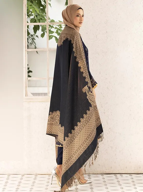 Gul-E-Zarki Leather Peach Unstitched Collection'26 (D-03)