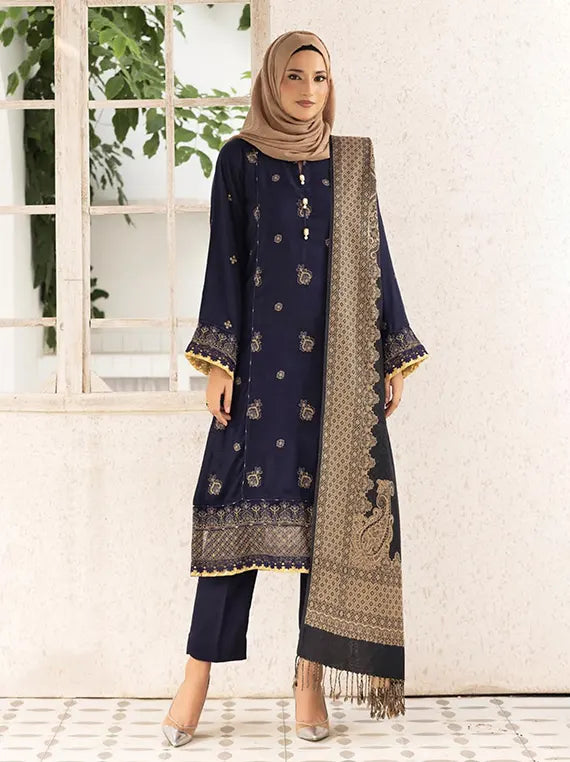 Gul-E-Zarki Leather Peach Unstitched Collection'26 (D-03)
