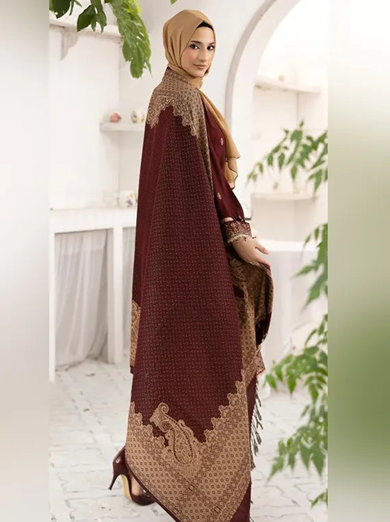 Gul-E-Zarki Leather Peach Unstitched Collection'26 (D-04)