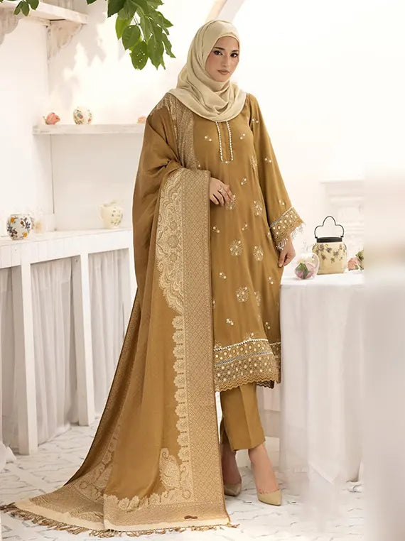 Gul-E-Zarki Leather Peach Unstitched Collection'26