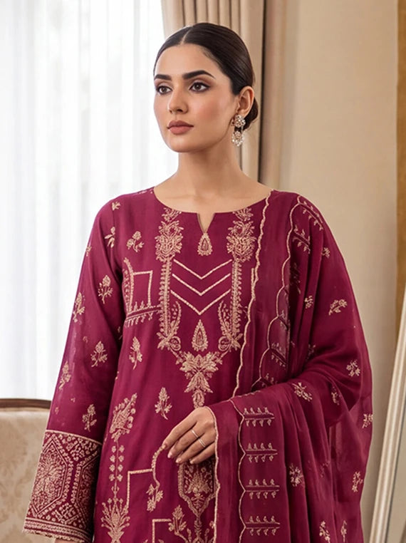 Gul Noor By Manizay Embroidered Karandi 2026 (D-03)