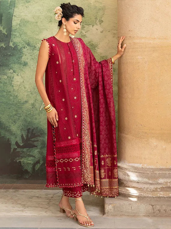 GulAhmed Festive Embroidered Lawn Collection 2026 (DN-52040)