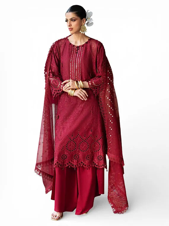 GulAhmed Festive Embroidered Lawn Collection 2026 (FE-52015)