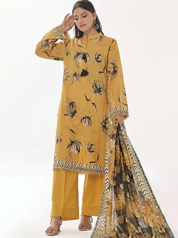 GulAhmed Printed Embroidered Khaddar Collection 2026 (WNS-42039)