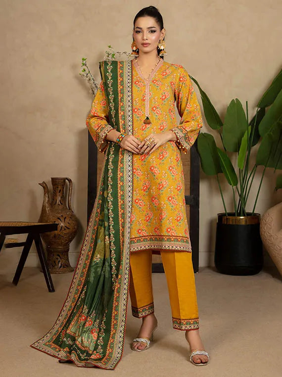 GulAhmed Printed Embroidered Khaddar Collection 2026 (WNS-52068)