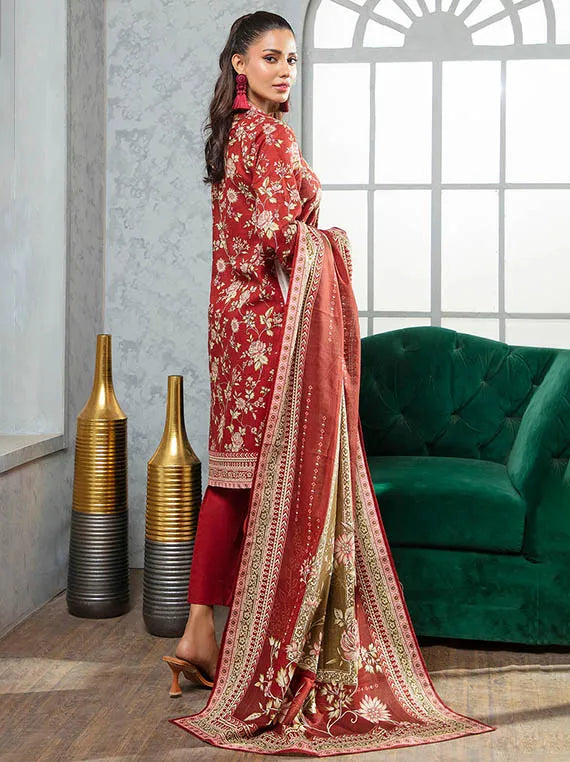 GulAhmed Printed Embroidered Khaddar Collection 2026 (WNS-52095)