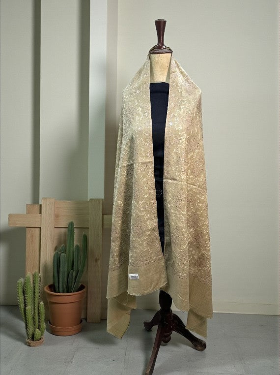 Guldasta Embroidered Sequins Jall Wool Shawl Edit 2025 (25DS08-06)