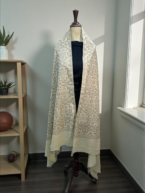 Guldasta Embroidered Sequins Jall Wool Shawl Edit 2025 (25DS08-07)