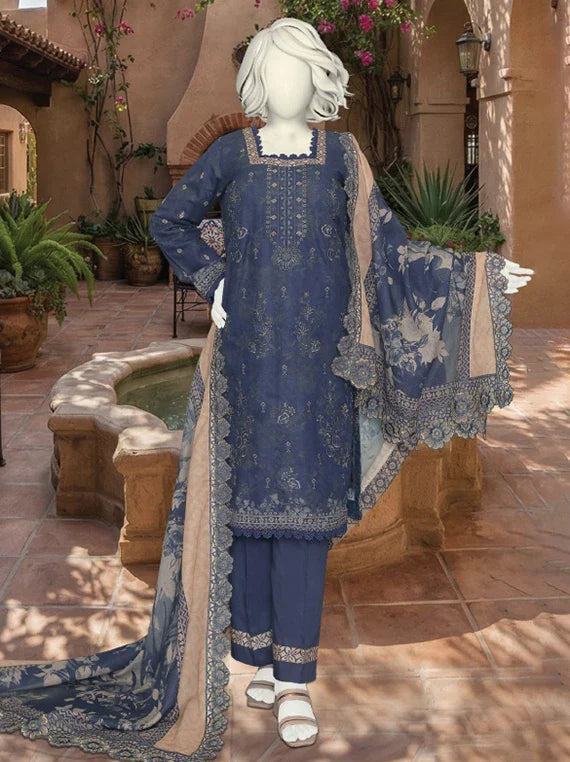 HAREEM Printed Embroidered Lawn Collection 2026 By ABC (D-04)