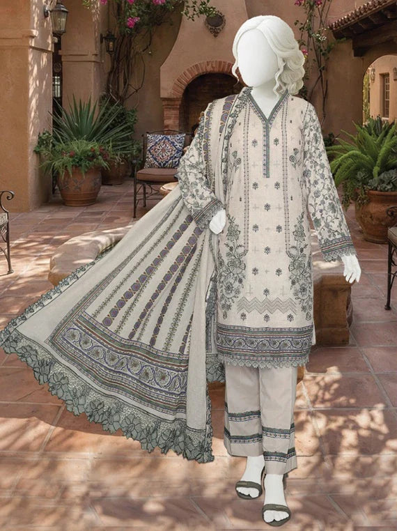 HAREEM Printed Embroidered Lawn Collection 2026 By ABC (D-05)